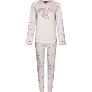 Rebelle Dames Pyjama katoen met lange mouwen - Beige - 42