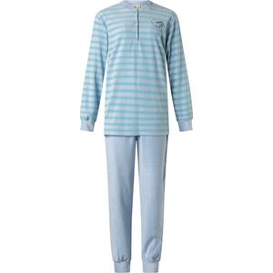 Lunatex badstof dames pyjama - Streep - XL - Roze