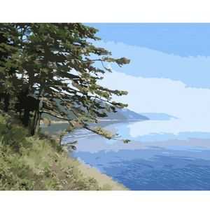 Wizardi Paint by Numbers | Lake Baikal, Listvyanka - A025