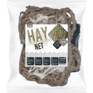 Hay Slowfeeder – Hooi Slowfeeder voor paarden – 5 kg hooi-capaciteit – Tegen stalverveling – Bevordert gezondheid – Fijnmazig 4,5 cm – Meer dan 1000 kg trekkracht/trekvastheid – 75x75 cm