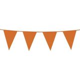 Oranje Plastic Buiten Feest Slinger 100 Meter - 100M Vlaggenlijnen - Vlaggen Lijn -  EK 2020 - Koningsdag vlaggenlijn - WK / EK versiering - Oranje Slingers - Oranje Vlagpunten