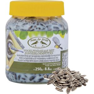 Best for Birds Pindakaas Met Zonnebloempitten - Tuinvogelvoer - 250 gr