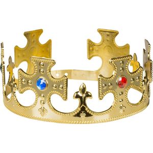Boland - Kroon Koning verstelbaar - Verstelbaar - Kinderen en volwassenen - Mannen - Koningsdag- Prinsen en Prinsessen- Middeleeuwen