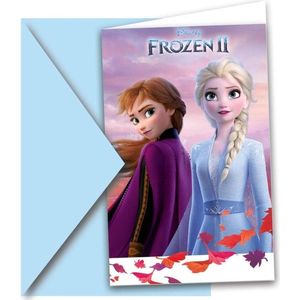 12x Disney Frozen 2 uitnodigingen - Kinderfeestje/verjaardag thema feest uitnodigingen