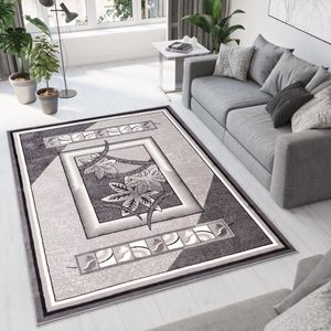 Tapiso Dream Vloerkleed Grijs Abstract Laagpolig Woonkamer Tapijt Maat- 150x300