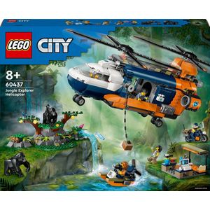 LEGO City Jungleonderzoekers: helikopter bij de basis set 60437