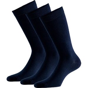 Apollo - Sokken van biologisch katoen - Blauw - Maat 39/42 - 3-Paar - Biologisch - Zwarte sokken - Sokken maat 39 42 - Unisex