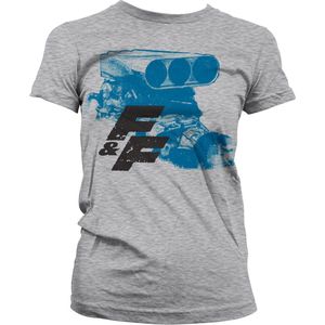 The Fast And The Furious Dames Tshirt -2XL- Engine Grijs