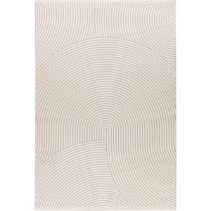 Flycarpets Claire Modern Japandi Stijl Halve Cirkels Vloerkleed - Creme - 160x230 cm