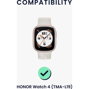kwmobile bandje geschikt voor HONOR Watch 4 (TMA-L19) - Armband voor fitnesstracker in zwart - Horlogeband