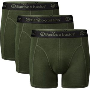 Comfortabel & Zijdezacht Bamboo Basics Rico - Bamboe Boxershorts Heren (Multipack 3 stuks) - Onderbroek - Ondergoed - Army - L