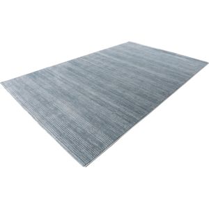 Lalee Palma Vloerkleed Superzacht Dropstitch Tapijt Karpet gestreept uni laagpoolig - 160x230 cm - pastel blauw