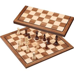 Philos Opvouwbare Schaakset 50mm Veld - Groot Schaakbord met Staunton-schaakstukken - Geschikt voor alle leeftijden