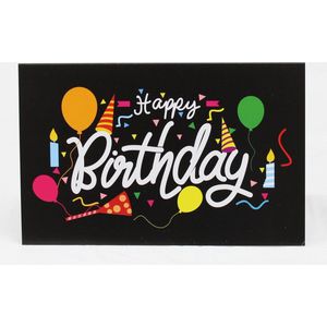 Verjaardag wenskaarten Happy Birthday 6 stuks - Felicitatie kaarten - Gefeliciteerd kaarten