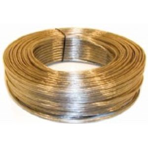 luidsprekerkabel 2x0.75mm2 zilver per rol 100 meter