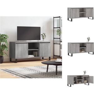 vidaXL TV-meubel - - Tv-meubel - Afmeting- 104 x 35 x 50 cm - Kleur- Grijs Sonoma Eiken - Ken- Stevig materiaal - Kast