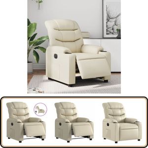 vidaXL Fauteuil - Elektrisch Verstelbaar - Crèmekleurig Elektrisch Verstelbare Fauteuil - Elektrisch Verstelbare Fauteuils - Fauteuil - Relaxfauteuil