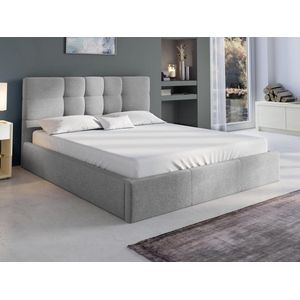 PASCAL MORABITO Bed met opbergruimte 180 x 200 cm - Stof - Grijs - ELIAVA van Pascal Morabito L 190 cm x H 106 cm x D 213 cm