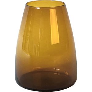 XLBoom Dim Smooth Medium Vaas - Glas - Voor Binnen - Amber - 17,5×17,5×23cm