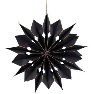 29 cm papieren ster zwart vouwsterren decoratie dertien hoeken kerstster decoratie