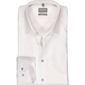 OLYMP comfort fit overhemd - popeline - wit - Strijkvrij - Boordmaat: 48