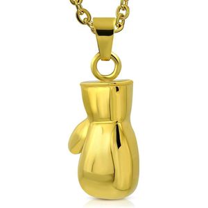 Montebello Ketting Atous Gold - 316L Staal - Boksen - 34x24mm - 60cm