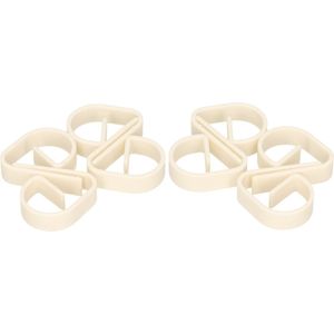 Set van 8x kunststof tafelkleed klemmen wit - 5 cm tafelzeil klemmen