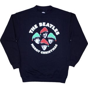 The Beatles - Xmas Hats Sweater/trui - M - Donkerblauw