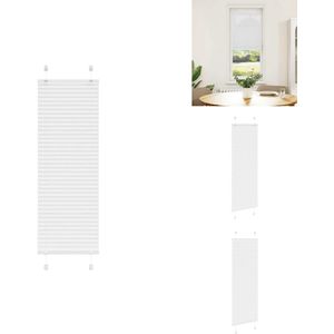 vidaXL Plisségordijn - Geplooide Jaloezieën - Geplooide Zonwering - Plisse Blind - Plissé rolgordijn 45x100 cm stofbreedte 44,4 cm polyester wit