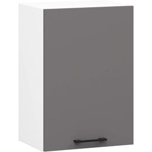 Keukenkast modulaire OLIWIA W40 met 1 Deur / Hangkast / Bovenkast / AKORD Furniture Factory / Wit - Grafietgrijs / 40 x 58 x 30 cm