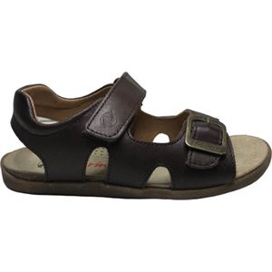 Naturino velcro gesp effen lederen sandalen Stream Dk bruin mt 35