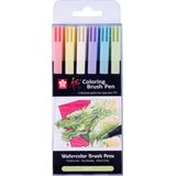 Koi Colouring Brush Pen Set Pastel 6 stuks