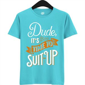 Dude Shuit Up | Vrijgezellenfeest Cadeau Man - Groom To Be Bachelor Party - Grappig Bruiloft En Bruidegom Bier Shirt - T-Shirt - Unisex - Atoll - Maat M