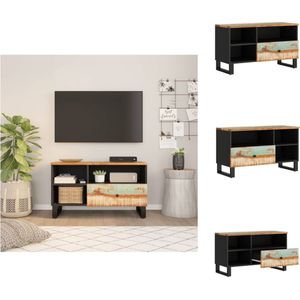 vidaXL TV-meubel Recycled Hout - 80x33x46 cm - Opbergruimte - Uitstal Functie - Kast