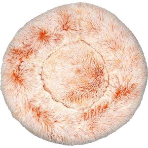 MAND! donut hondenmand/kattenmand 50 cm - oranje wit - hond kussen mand