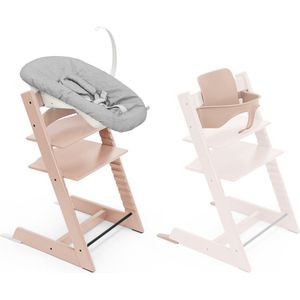 Stokke Tripp Trapp kinderstoel, sereen roze (inclusief stoel en babyset2) met set voor pasgeborenen - veilig, verstelbaar, ergonomisch ontwerp