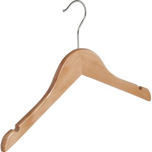 De Kledinghanger Gigant - Kledinghanger - Kinderen - 7303BA - 40 Stuks - Blousehanger - Shirthanger - Lotushout - Naturel Gelakt - Vlak Model - Rokinkepingen - 34 cm - Kleerhanger - Kinderhanger (7303BA/40)