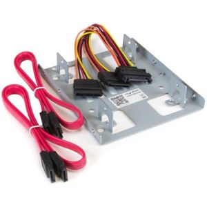 StarTech.com Dubbele 2,5 inch naar 3,5 inch HDD-steun voor SATA harde schijven 2,5 inch naar 3,5 inch steun met 2 schijven voor montagebay