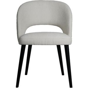 PTMD Eetkamerstoel Abierto - 55x61x80 cm - Textiel - Wit