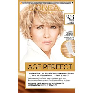 2x L'Oréal Excellence Age Perfect Permanente Haarkleuring 9.13 Zeer Licht as Goudblond