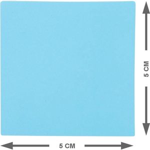 25 Whiteboard Magneten Vierkant 5 cm - Blauw - Herschrijfbaar