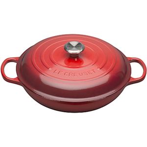 Le Creuset Braadpan Campagnard - Ø30 CM - Gietijzer - Kersenrood