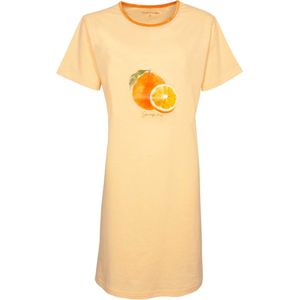 Temptation Dames Nachthemd - Bigshirt - Licht Oranje - Maat S