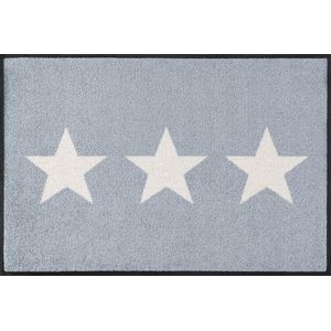 Kleen-Tex Deurmat Wash&Dry Stars Grey - 50 x 75cm