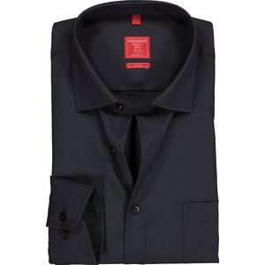 Redmond regular fit overhemd - antraciet grijs - Strijkvriendelijk - Boordmaat: 39/40