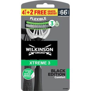 Wilkinson Wegwerpscheermesjes Xtreme 3 Black Edition 6 stuks