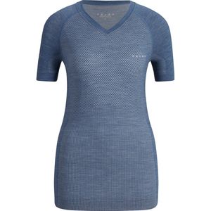 FALKE dames T-shirt Wool-Tech Light - thermoshirt - blauw (capitain) - Maat: S