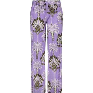 Tramontana A01-12-102 Trousers Purple Palm Print Purples