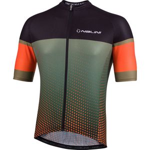 Nalini - Heren - Fietsshirt - Korte Mouwen - Wielrenshirt - Zwart - Groen - NEW CROSS - S