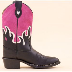 Moonrise cowboylaarsjes Fayme roze - zwart 30